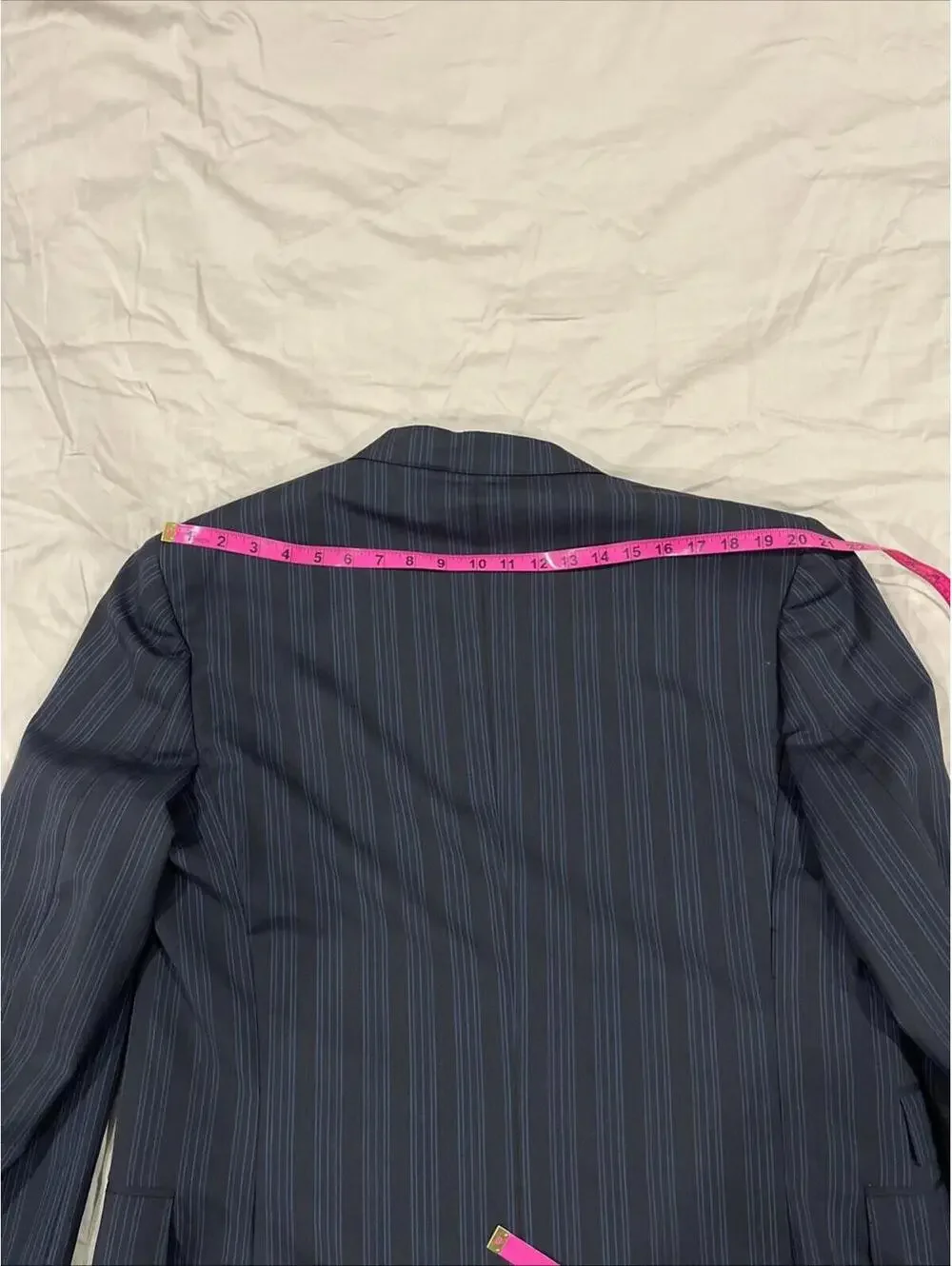 FLAWLESS PAUL SMITH LONDON MENS BLAZER 44R BLUE W PINSTRIPES MADE IN ITALY VGC